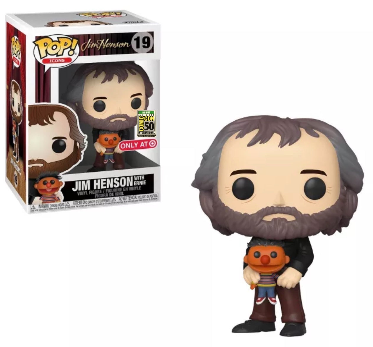 Funko POP! Icons Jim Henson with Ernie #19 [SDCC Debut] 2019 Target Exclusive