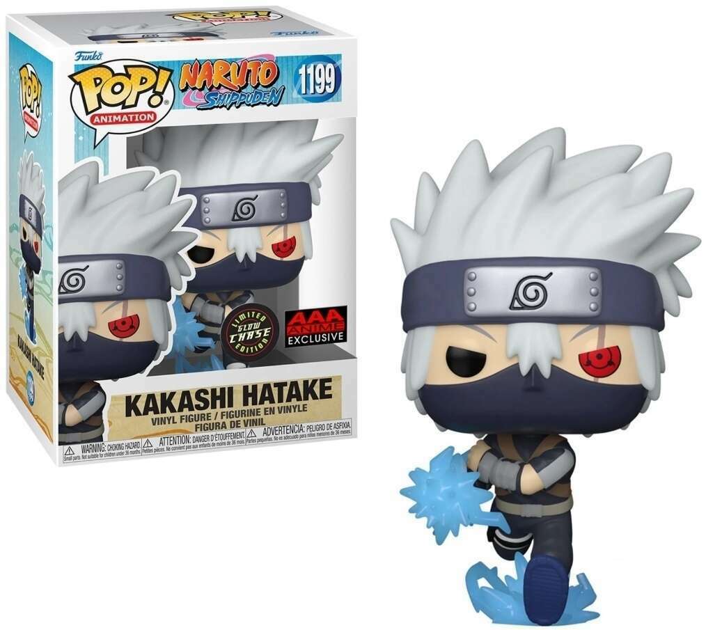Funko POP! Animation Naruto Shippuden CHASE Kakashi Hatake #1199 [Glows in the Dark] AAA Exclusive