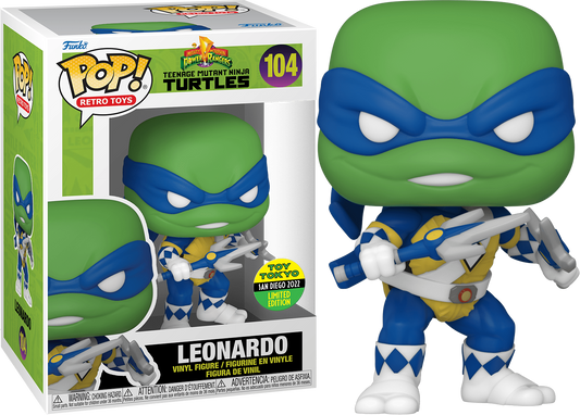 Funko POP! Retro Toys Power Rangers & TMNT Leonardo #104 Toy Tokyo SDCC 2022 Limited Edition Convention Sticker Exclusive