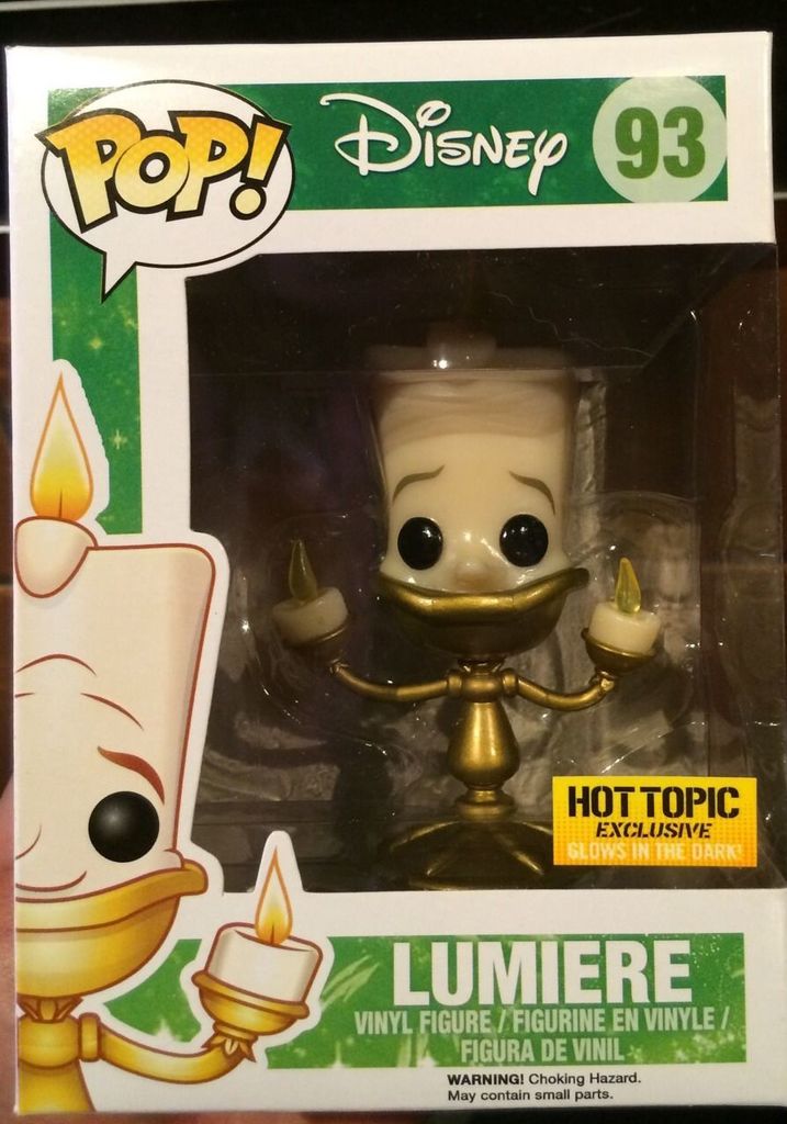 Funko POP! Disney Beauty and the Beast Lumiere #93 [Glows in the Dark] Exclusive