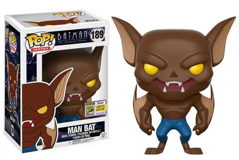 Funko POP! DC Heroes Batman Animated Series Man Bat #189 SDCC 2017 Exclusive Convention Sticker