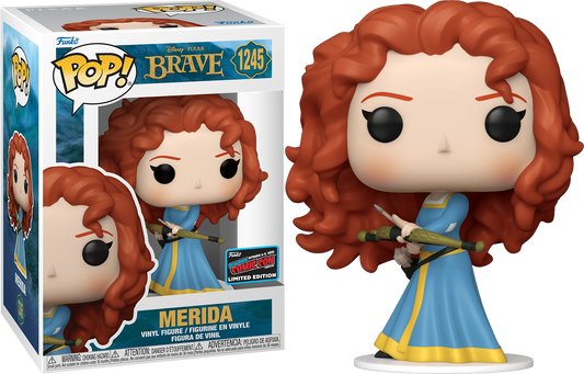 Funko POP! Disney Pixar Brave Merida with Notched Bow #1245 Limited Edition 2022 NYCC Exclusive Sticker