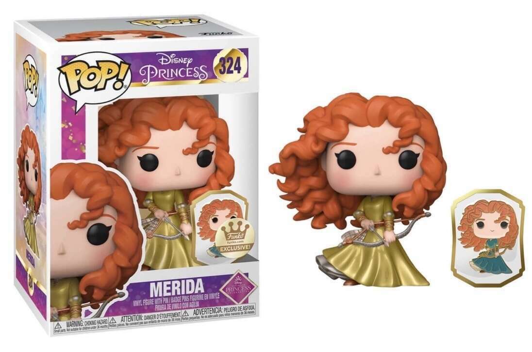 Funko POP! Disney Ultimate Princess Celebration Princess Merida #324 [with Crossbow (Gold) and Pin] Funko Shop Exclusive