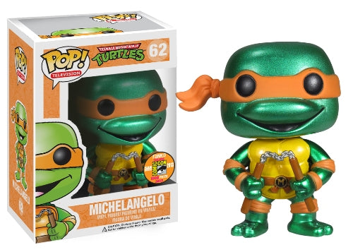 Funko POP! TMNT Michelangelo [Metallic] #62 SDCC 2013 LE 1008 Pieces Convention Exclusive