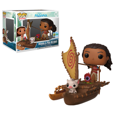 Funko POP! Rides Disney Moana & Pua on Boat #62 SDCC Limited Edition Convention Sticker Exclusive