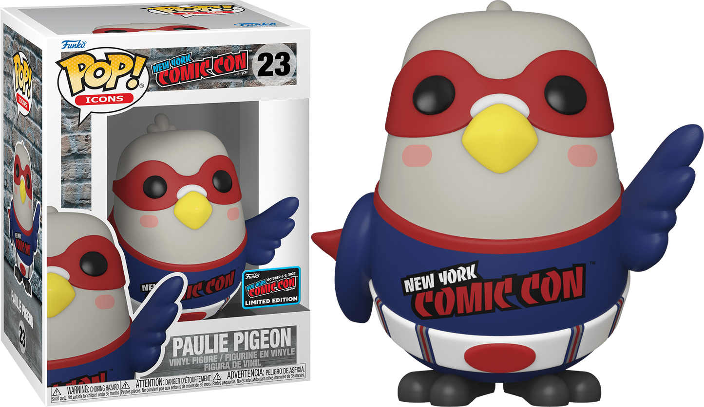 Funko POP! Icons NYCC Paulie Pigeon [NYCC 2022] (Blue-Red) (Giants) #23 NYCC 2020 Limited Edition Sticker Exclusive