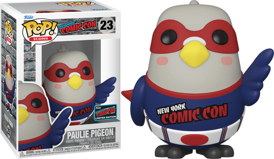 Funko POP! Icons NYCC Paulie Pigeon [NYCC 2022] (Blue-Red) (Giants) #23 NYCC 2020 Limited Edition Sticker Exclusive