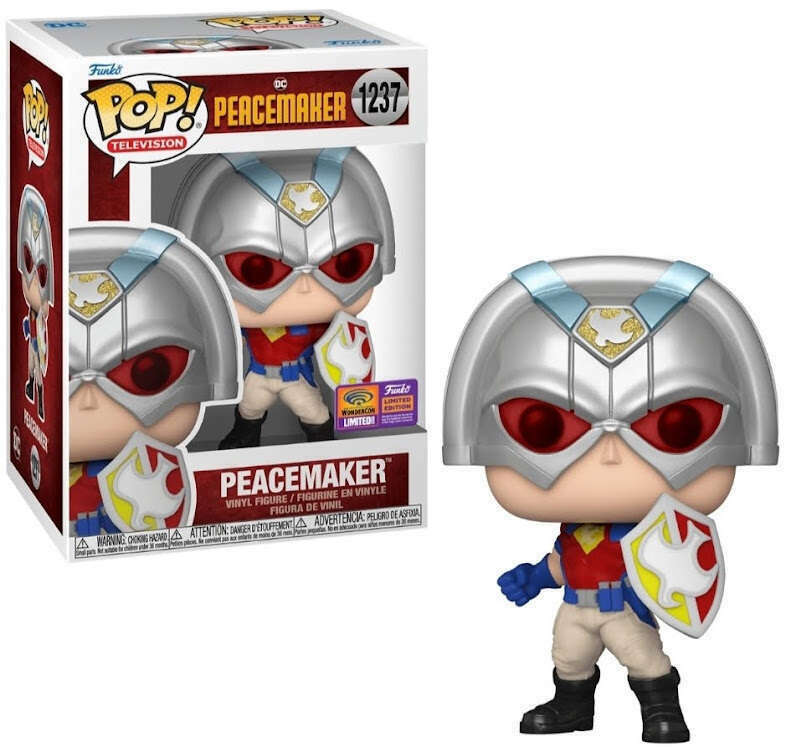 Funko POP! Television Peacemaker (With Shield) #1237 Wondercon 2022 Limited Edition Exclusive Sticker