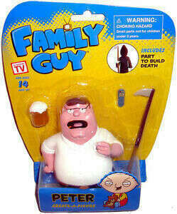 Family Guy Cartoon TV Show Peter Action Create Figure Build Death Scythe Remote