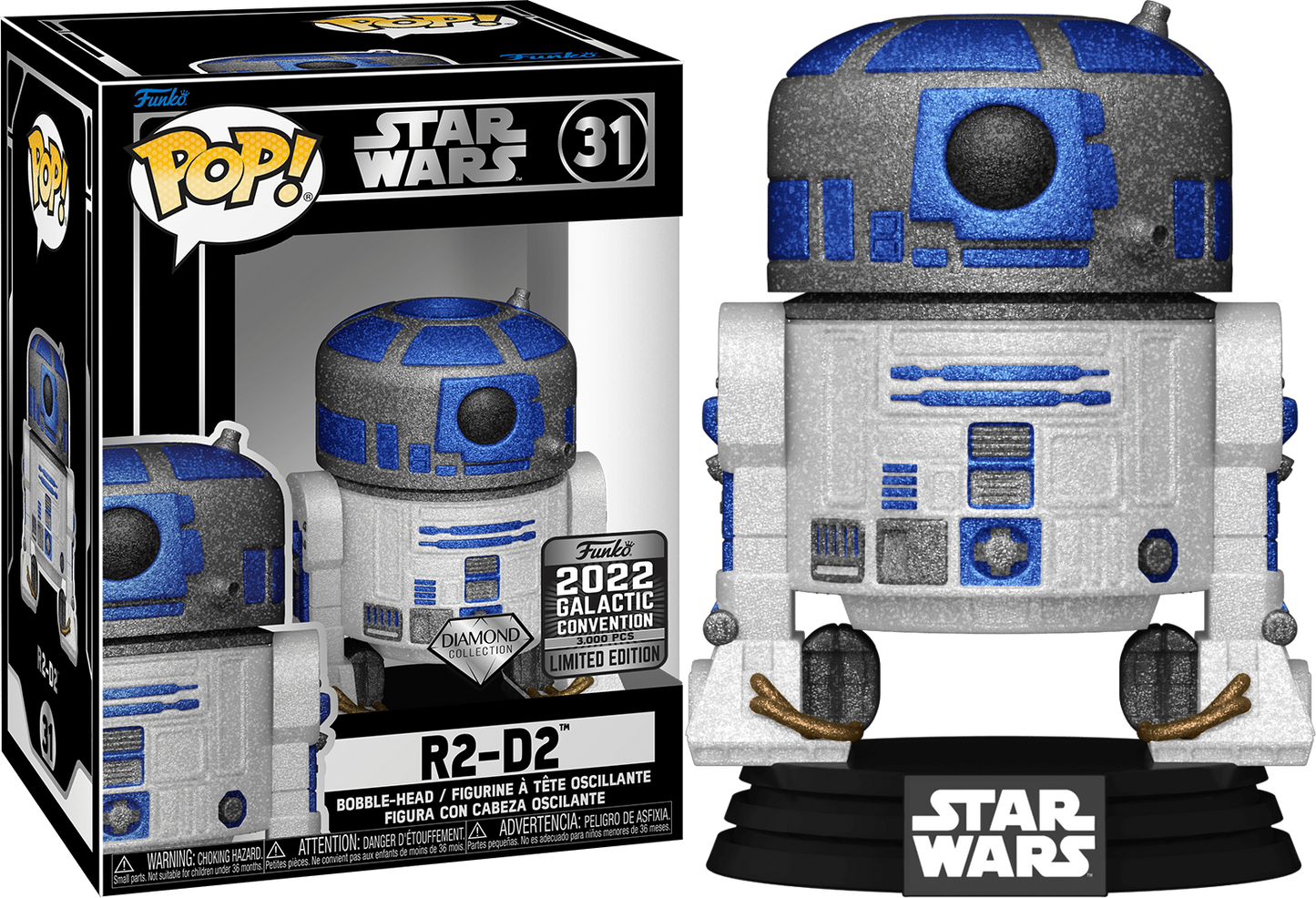 Funko POP! Star Wars R2-D2 #31 [Diamond Collection] Exclusive
