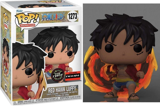 Funko POP! Animation One Piece CHASE Red Hawk Luffy #1273 [Glows in the Dark] AAA Exclusive