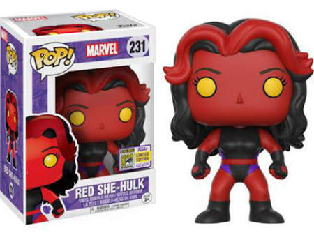 Funko POP! Marvel Red She-Hulk #231 SDCC 2017 Limited Edition Con Sticker Exclusive
