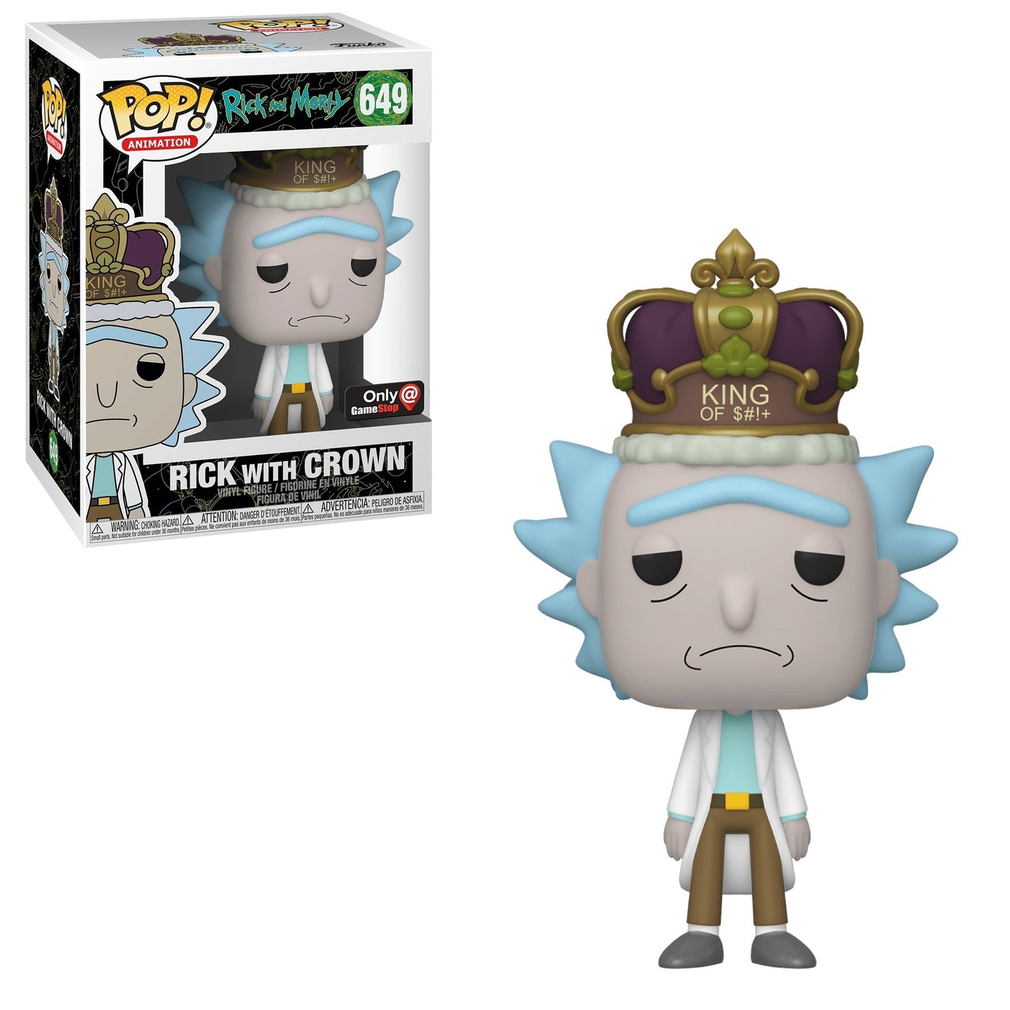 Funko POP! Rick and Morty King Rick with Crown Standing Exclusive