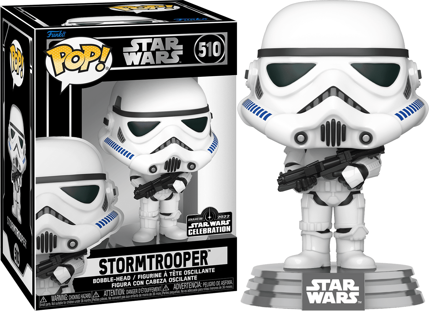 Funko POP! Star Wars Stormtrooper #510 Star Wars Celebration 2022 Sticker Exclusive