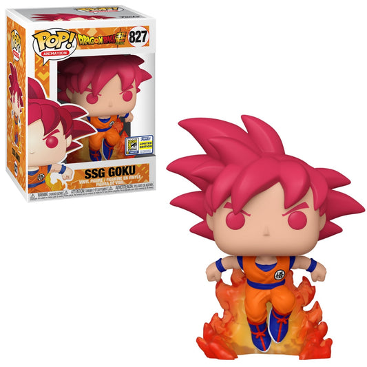 Funko POP! Animation Dragonball Super SSG Goku #827 Exclusive (2020 SDCC Sticker)
