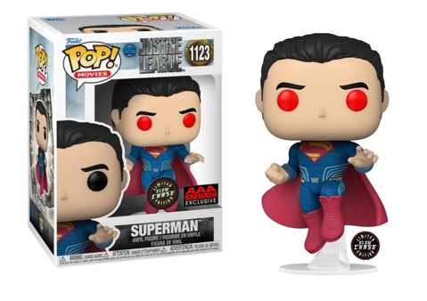 Funko POP! DC Justice League Superman [Flying] CHASE GITD #1123 AAA Anime Exclusive