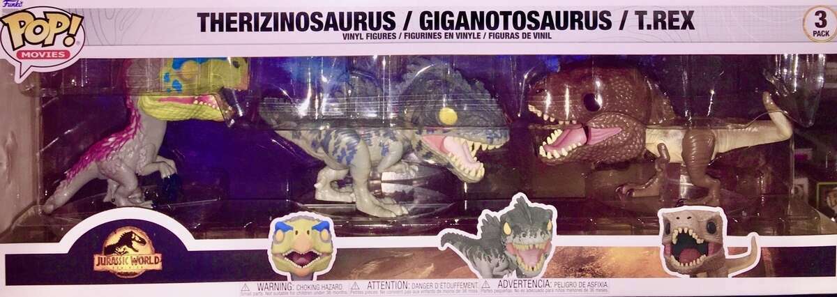 Funko POP! Movies Jurassic World Dominion Therizinosaurus / Giganotosaurus / T. Rex 3-Pack