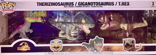 Funko POP! Movies Jurassic World Dominion Therizinosaurus / Giganotosaurus / T. Rex 3-Pack