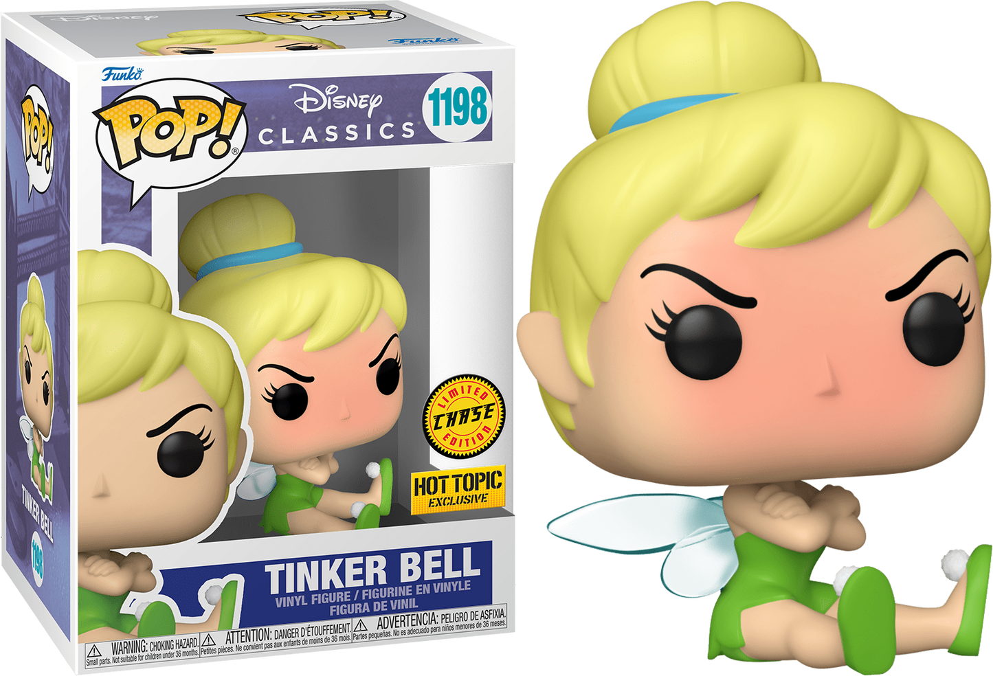 Funko POP! Disney Classics CHASE Tinker Bell #1198 [Red Face] Exclusive