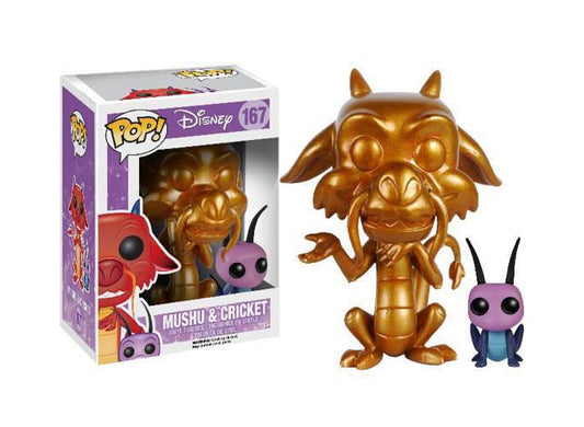 Funko POP! Disney Mulan Mushu [Gold] & Cricket #167 Exclusive