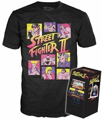 Funko POP! Tees Street Fighter II Size Large [L] T-Shirt LE 1000 Arcade Collectors Box Exclusive