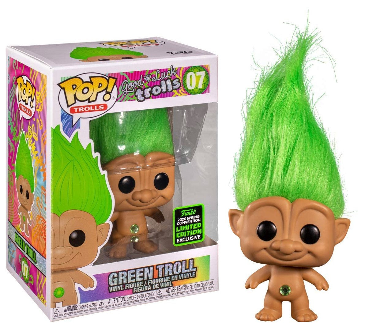 Funko POP! Good Luck Trolls - Trolls Green Troll #07 Exclusive