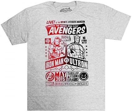 Funko POP! Tees Marvel Avengers Iron Man Ultron Size 2XL T-Shirt Collector Corps Exclusive