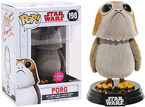 Funko POP! Star Wars The Last Jedi Porg #198 CHASE [Flocked] Exclusive (Open Mouth)