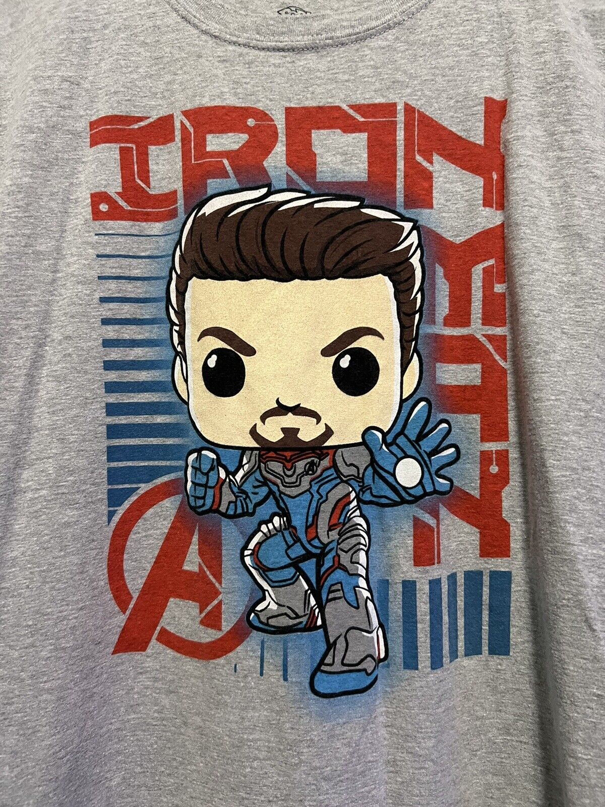 Funko POP! Tees Marvel Avengers End Game Iron Man T-shirt (Grey) Size XL