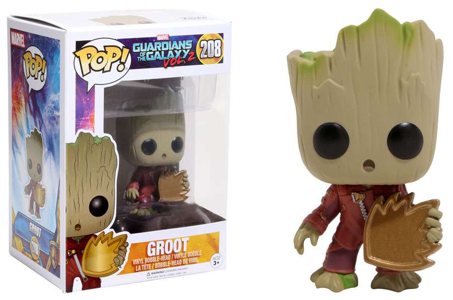 Funko POP! Marvel Guardians of The Galaxy Vol. 2 Groot #208 [Jumpsuit, Patch] Exclusive