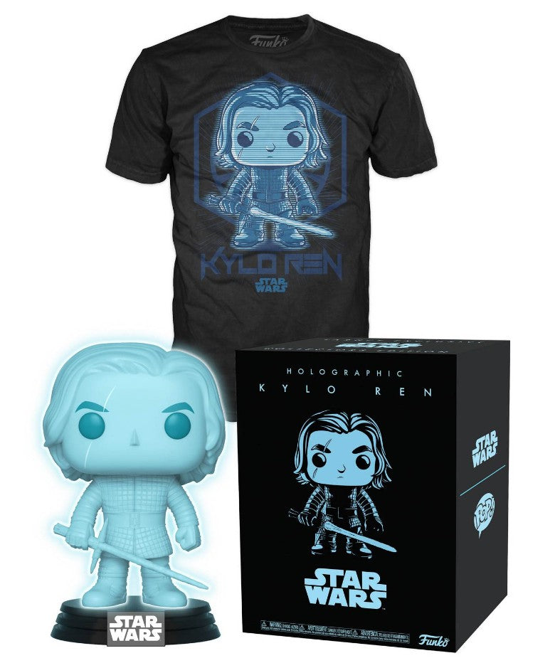 Funko POP! and Tee Star Wars Holographic Kylo Ren With XL Tee