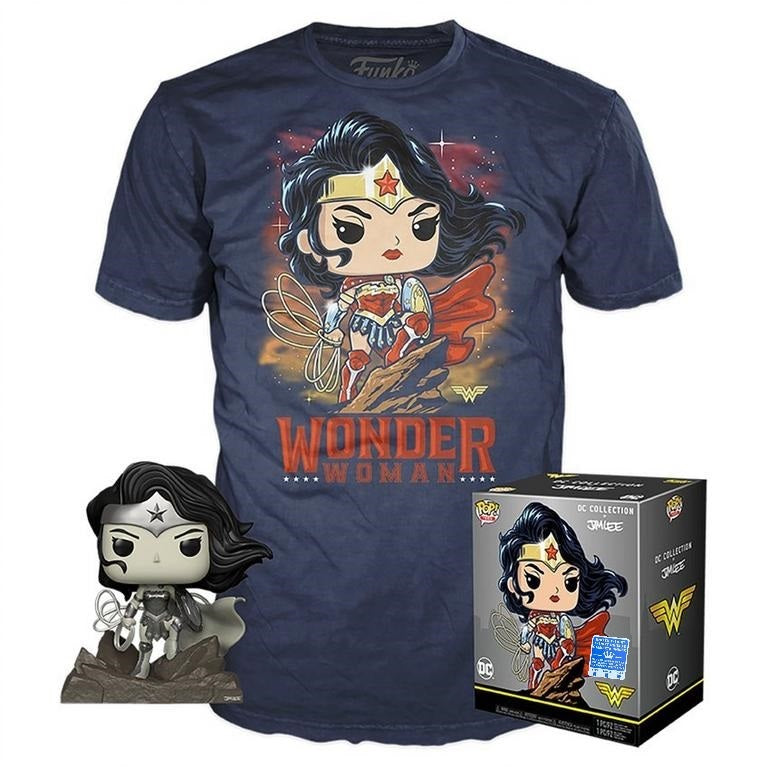 Funko POP! Heroes DC Jim Lee Wonder Woman with Size Small T-Shirt Collectors Box Exclusive