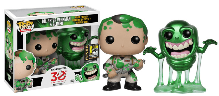 Funko POP! Movies Ghostbusters 30th Dr. Peter Venkman & Slimer 2-Pack SDCC Exclusive