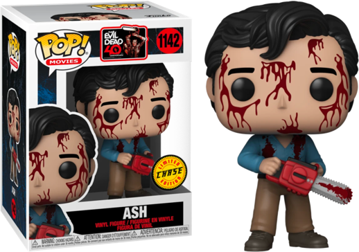 Funko POP! Movies Evil Dead 40th Anniversary CHASE Ash #1142 [Bloody]