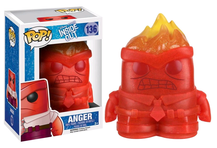 Funko POP! Disney Pixar Inside Out Anger #136 [Flaming, Crystal] Exclusive