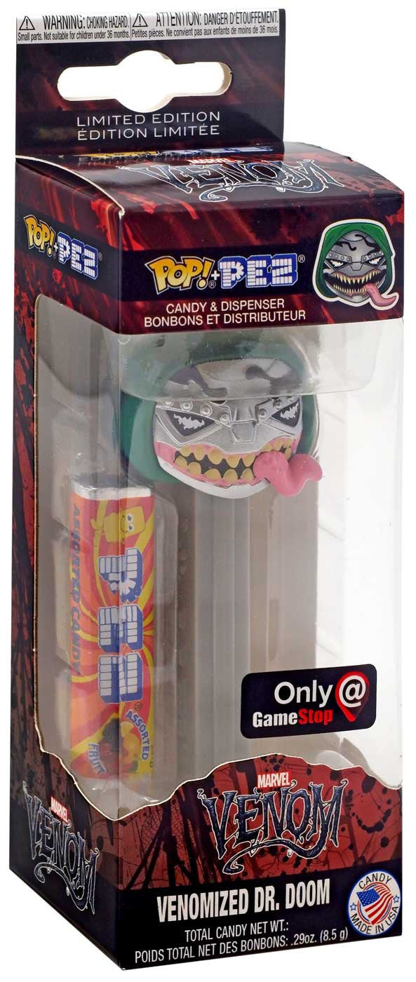 Funko POP! PEZ Marvel Venomized Dr. Doom [Grey] Candy Dispenser Exclusive