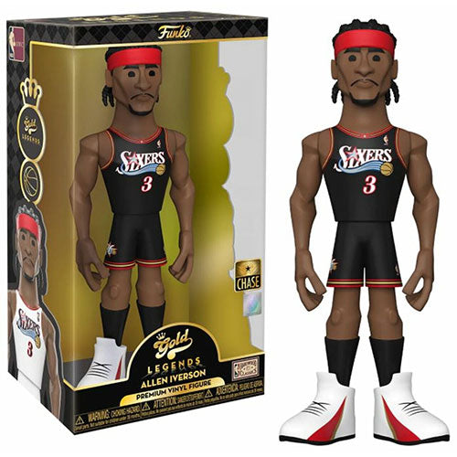 Funko GOLD NBA Allen Iverson CHASE (Black 76ers Jersey) 12" Figure