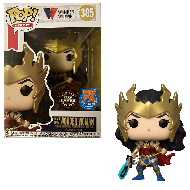 Funko POP! Heroes DC CHASE Death Metal Wonder Woman #385 [Glows in the Dark] Exclusive