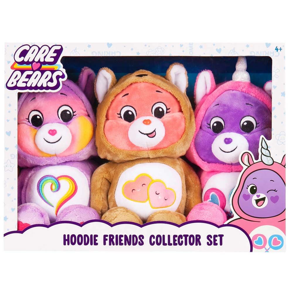 Care Bear Snuggle Hoodie Friends 3 Pack Collector Set