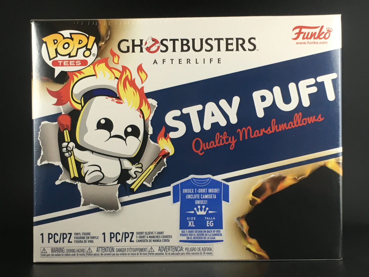 Funko POP! and Tee Ghostbusters Afterlife Stay Puft on Fire [Glows in the Dark] with Size XL T-Shirt Collectors Box Exclusive