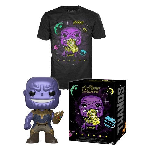 Funko POP! and Tee Marvel Avengers Infinity War Thanos with Gauntlet [Metallic] with Size XL T-Shirt Collectors Box Exclusive