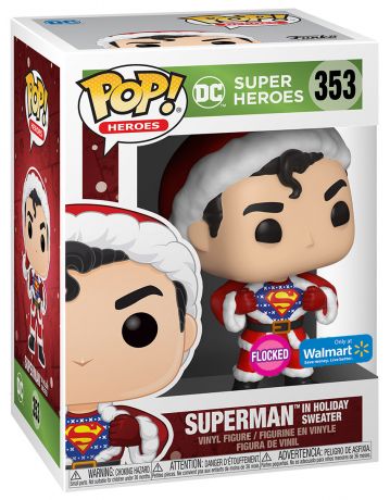 Funko POP! Heroes DC Superman In Holiday Sweater #353 [Flocked] Exclusive