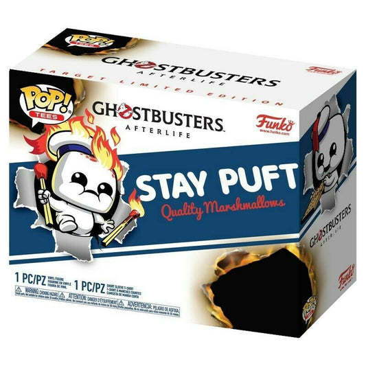 Funko POP! and Tee Ghostbusters Afterlife Mini Puft #936 [On Fire] with Size Large T-Shirt Collectors Box Exclusive