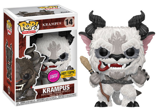 Funko POP! Holidays CHASE Krampus [White,Flocked] #14 Exclusive