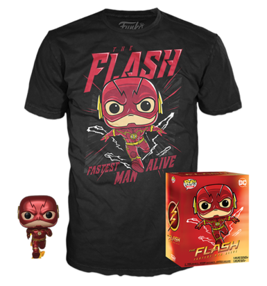 Funko POP! and Tee DC The Flash with Size Xtra Large T-Shirt Collectors Box Exclusive