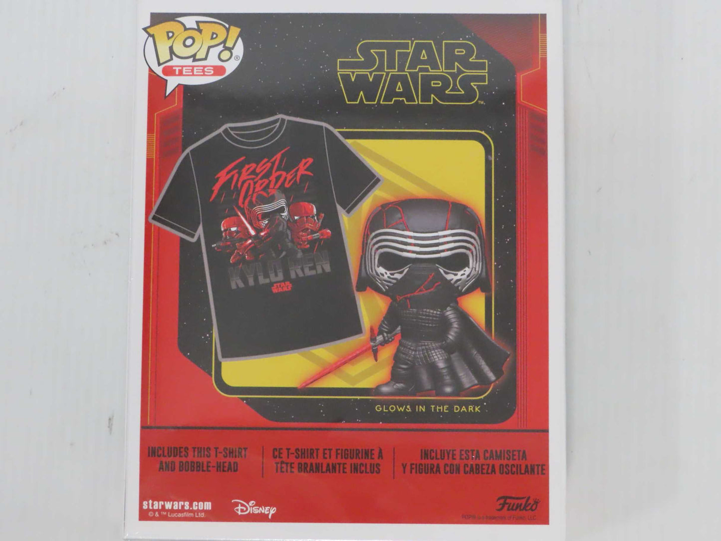 Funko POP! Tees Star Wars Kylo Ren Supreme Leader #308 [Glows in the Dark] and Size 2XL T-Shirt Exclusive Collectors Box