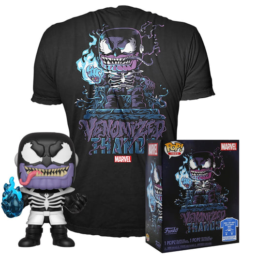 Funko POP! Tees Marvel Venomized Thanos [Glows in the Dark] with Size XL T-Shirt Exclusive Collectors Box