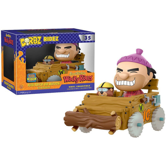 Funko Dorbz Ridez Hanna Barbera Wacky Races Rufus Ruffcut & Sawtooth with Buzzwagon #35 LE 1500 Exclusive