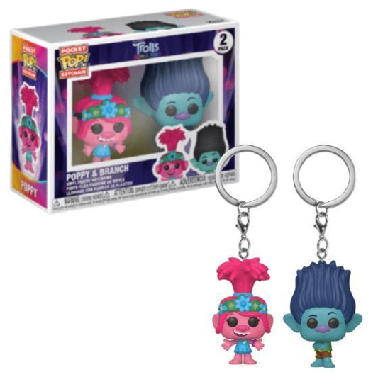 Funko Pocket POP! Keychain Trolls Poppy & Branch 2-Pack