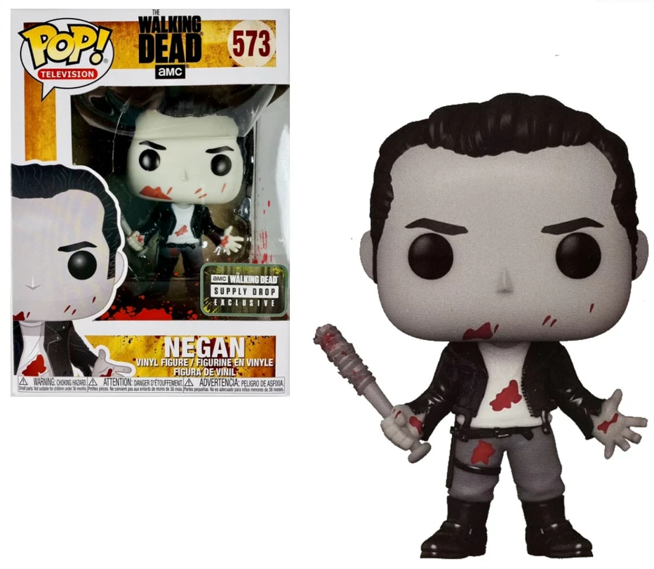 Funko POP! Television The Walking Dead Negan #573 [Clean Shaven, Black and White] Exclusive